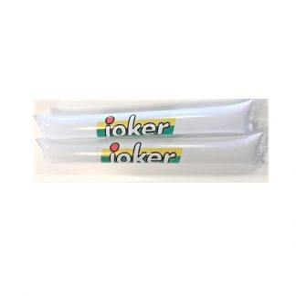 Klappere med JOKER logo - 100 sett m/2 stk.