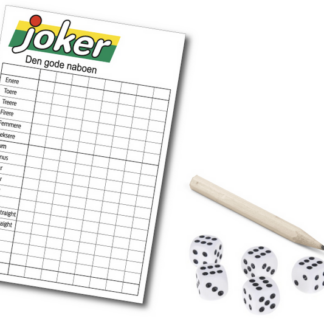 Yatzy spill med JOKER logo - 10 pk.
