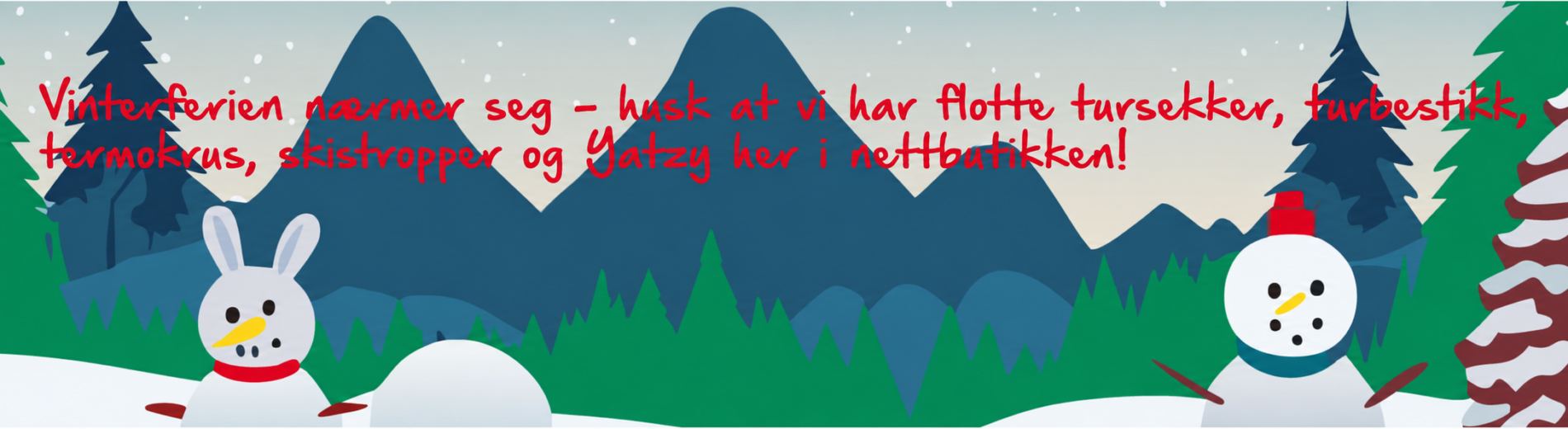 Vinterbanner med Yatzy i nettbutikken
